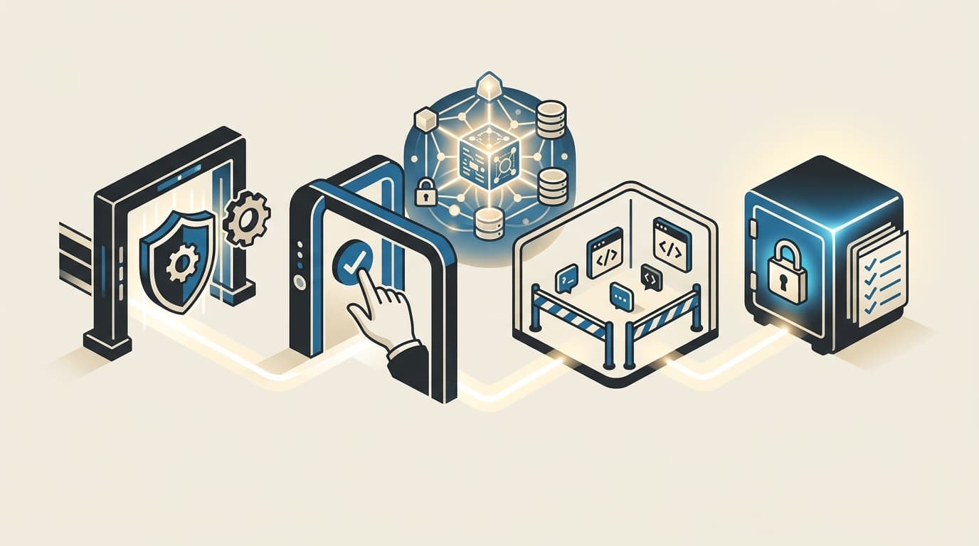 Seepient four-stage governance pipeline: Policy, Approval, Sandbox, Audit