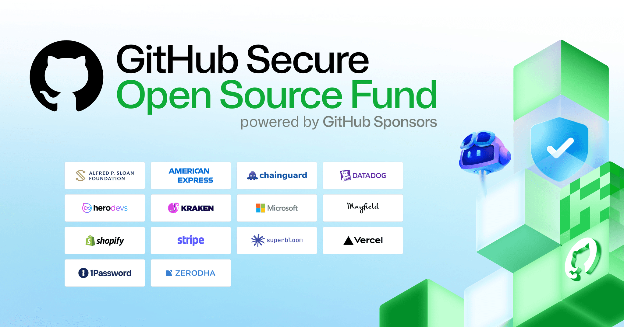 GitHub Secure Open Source Fund header with partner logos